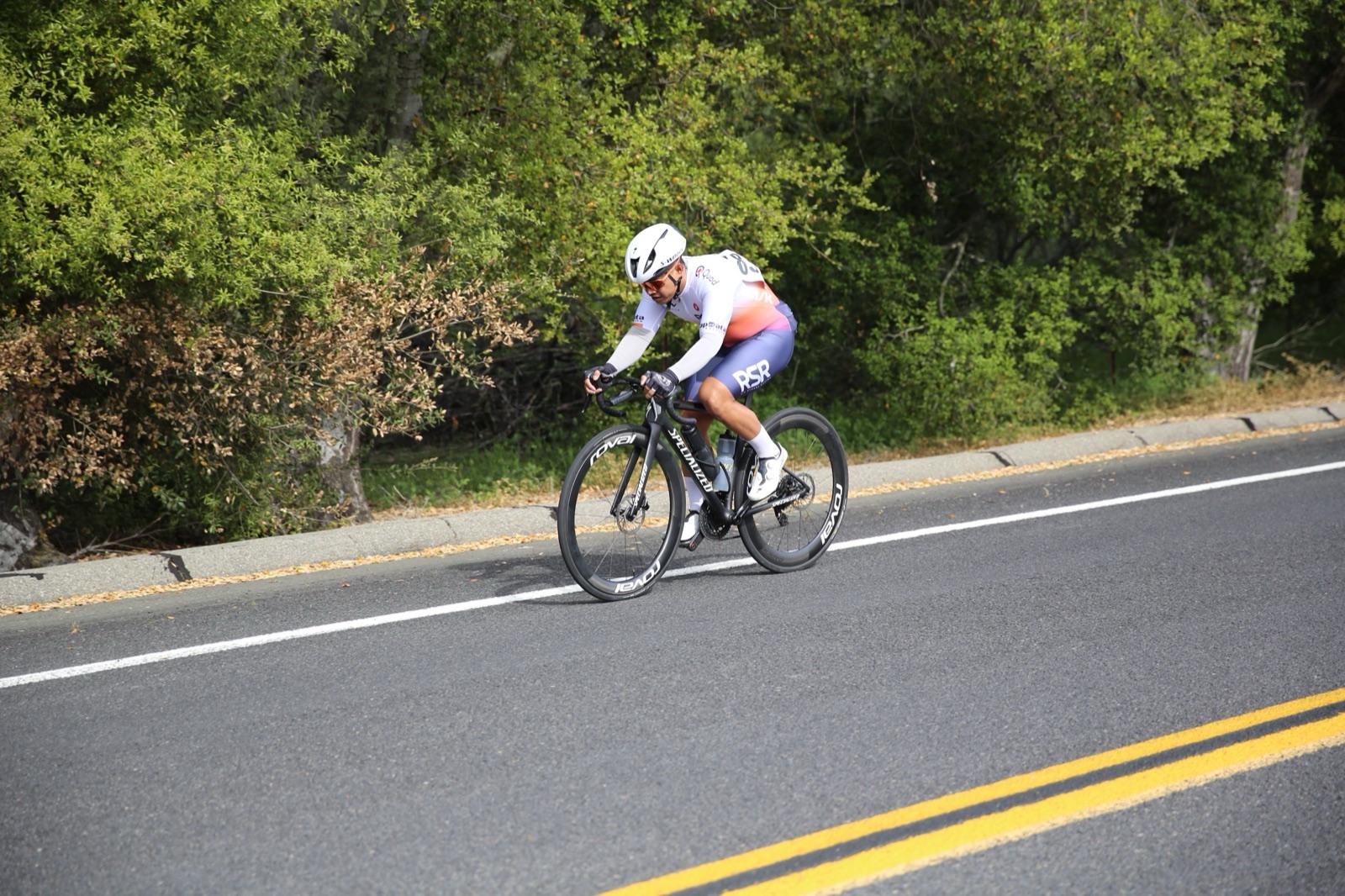 A Rio Strada Racing rider climbing at the Berkeley Omnium